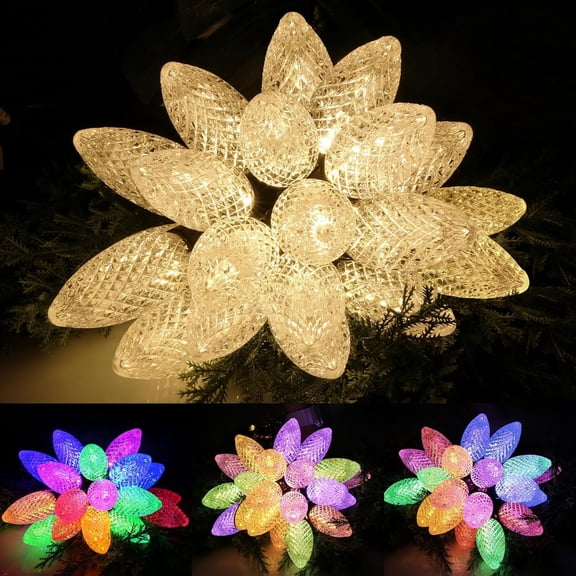 Bibana 20 LED 41FT Pinecone String Lights, Extendable 11 Modes w/ Timer for Christmas Decor