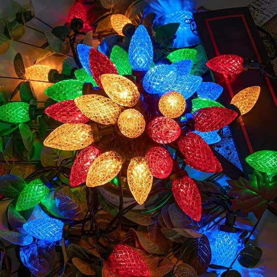 Bibana 200 LED 66ft C6 Christmas String Lights, Extendable Indoor & Outdoor Use with 8 Modes Timer Waterproof for Party Holiday Decor (Multicolor)
