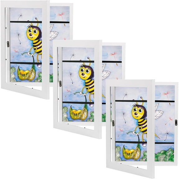 Bibana 3-Pack Kids Art Frame 8.5x11 Front Loading Display Holds
