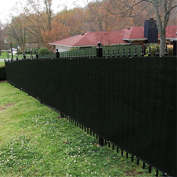 Bibana 4ft x 50ft Privacy Fence Screen Windscreen Shade Cloth for Garden and Balcony - Black