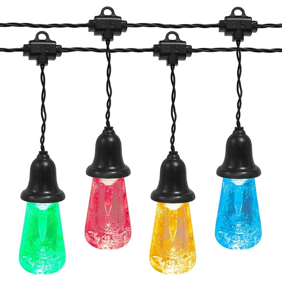 Bibana 60 FT Outdoor String Lights Commercial Grade Vintage Shatterproof Bulbs Weatherproof Patio String Lights for Wedding, Party, Holiday, Christmas, Birthday, Gathering Decoration (Multicolour)