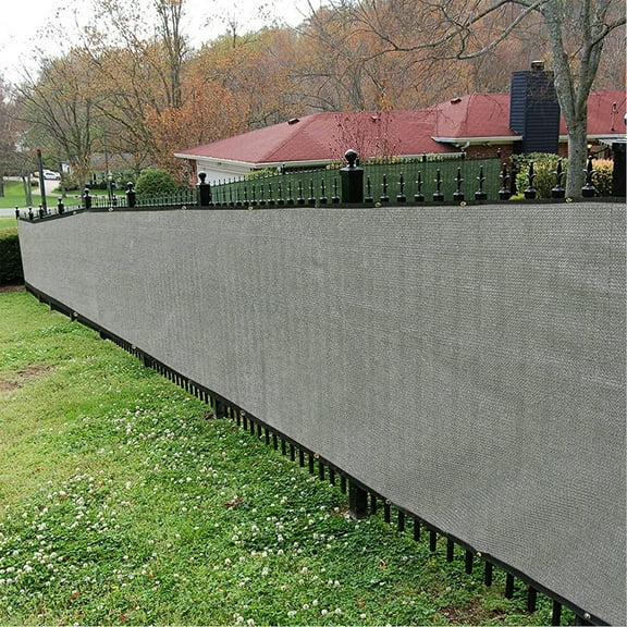 Bibana 6ft x 50ft Privacy Fence Screen Windscreen Shade Cloth for Garden and Balcony - Gray