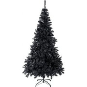 Bibana 7.5FT Artificial Christmas Tree, 1400 PVC Tips w/ Metal Stand Black