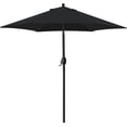 thumbnail image 1 of Bibana 7.5 ft Outdoor Patio Umbrella Table Umbrella with 6 Ribs, Push Button Tilt/Crank - Black, 1 of 7