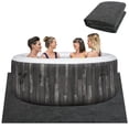 thumbnail image 1 of Bibana 70x70 Inch Hot Tub Mat, Inflatable Hot Tub Pad Outdoor Indoor, Washable Above Ground Protector Pad, Slip-Proof Backing, Absorbent Spa Pool Ground Base Flooring Protector Mat, 1 of 6