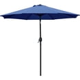 thumbnail image 1 of Bibana 9ft Patio Umbrella Outdoor Market Umbrella Table Umbrella with Push Button Tilt, Easy Crank Lift, 8 Steel Ribs, 1 of 7