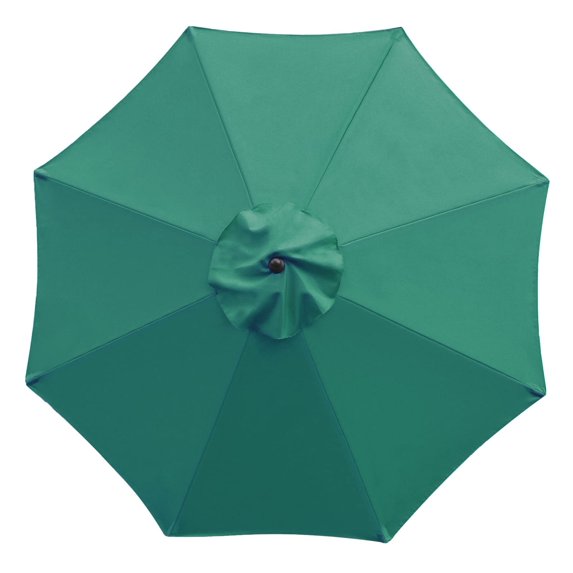 Bibana 9ft Patio Umbrella Replacement Canopy Market Umbrella Top Outdoor Umbrella Canopy with 8 Ribs (Dark Green)