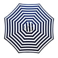 thumbnail image 1 of Bibana 9ft Patio Umbrella Replacement Canopy Market Umbrella Top Outdoor Umbrella Canopy with 8 Ribs (Blue and White), 1 of 7