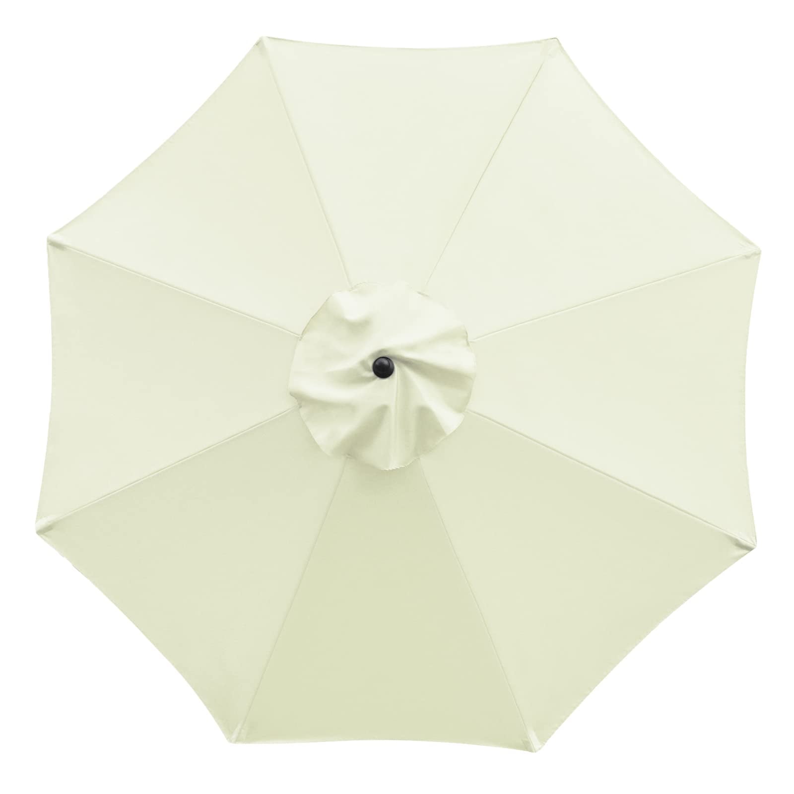 Beige 9ft Polyester Patio Umbrella Replacement Canopy
