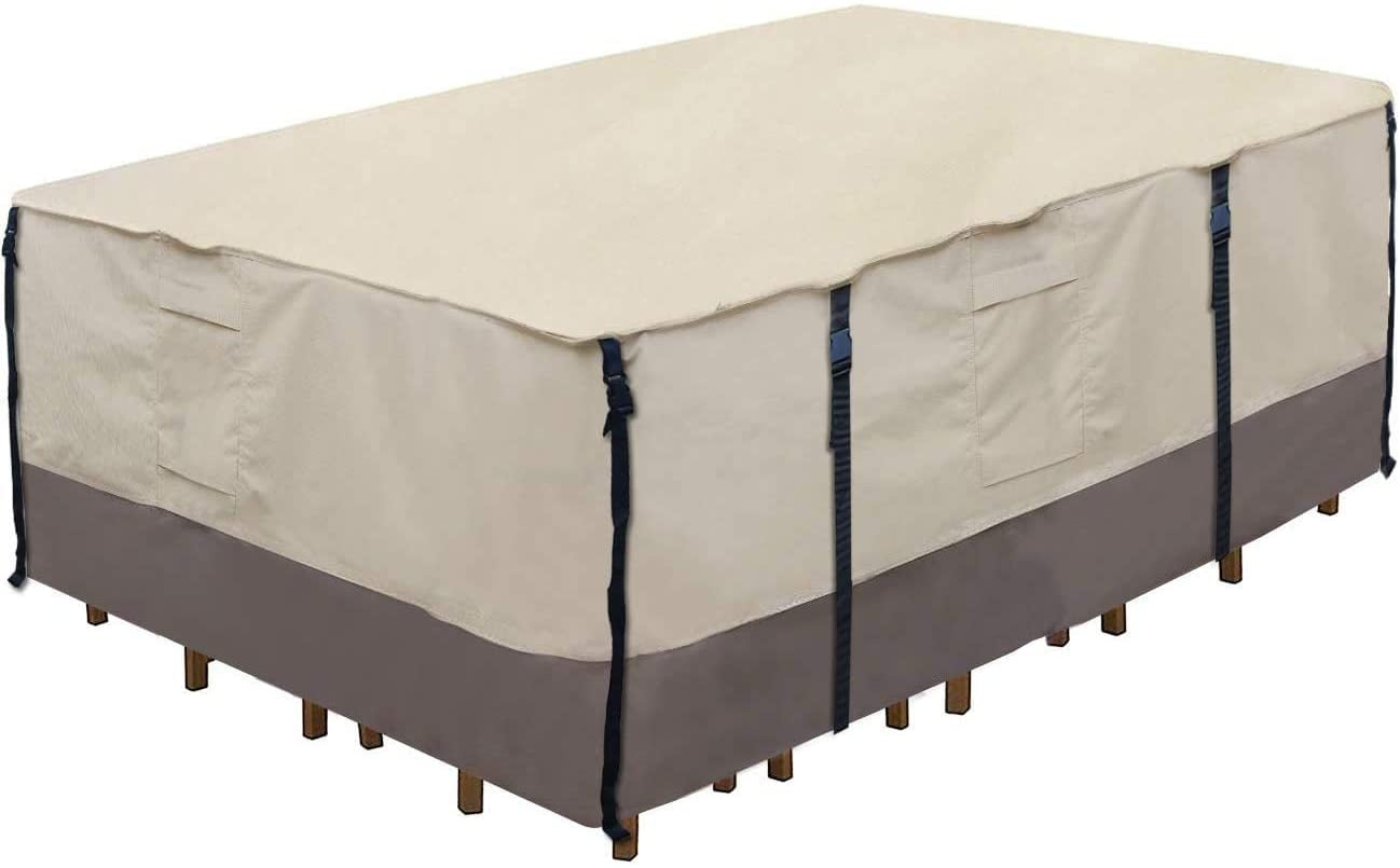 Bibana Heavy Duty 600D Patio Table Cover Waterproof Rectangle Patio Furniture Cover Outdoor Dining Table Chair Set Cover (72"x44"x27.5")