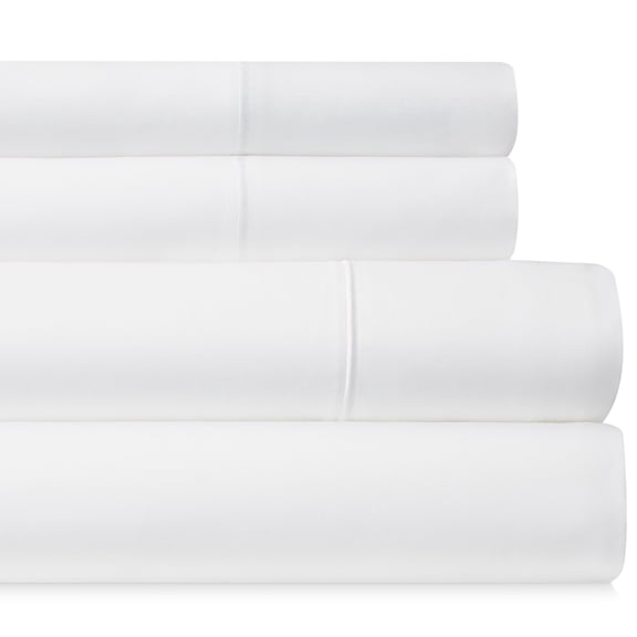 Bibb Home 1000TC Egyptian Cotton Rich 4-Piece Sheet Set