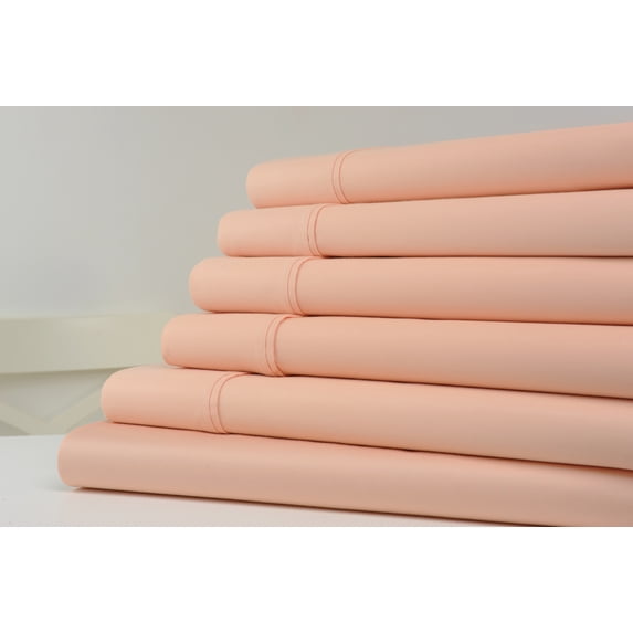 Bibb Home 1100 Thread Count Cotton Blend 6 Piece Sheet Set