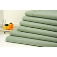 thumbnail image 1 of Bibb Home 1500 Thread Count Pinstripe Cotton Rich Bed Sheets 6 Piece Set - 8 Colors - Queen / Sage, 1 of 1