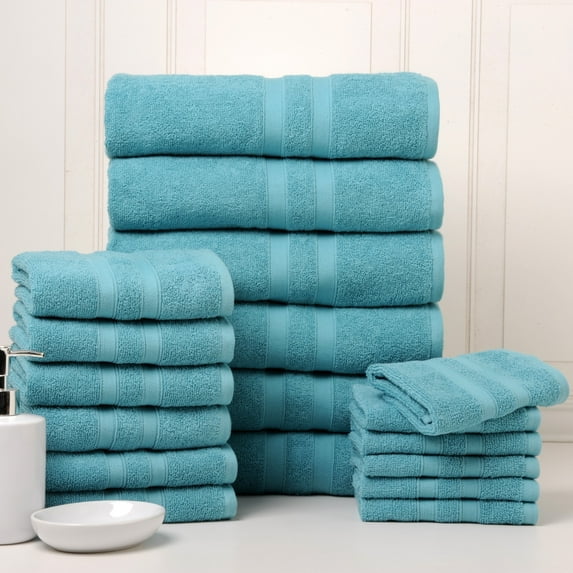 Bibb Home 18 Piece Egyptian Cotton Towel Set