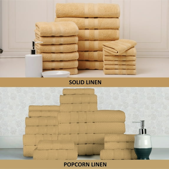 Bibb Home 18 Piece Egyptian Cotton Towel Set