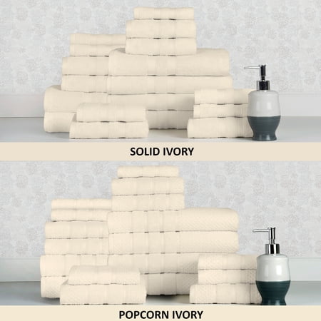 Bibb Home 18 Piece Egyptian Cotton Towel Set
