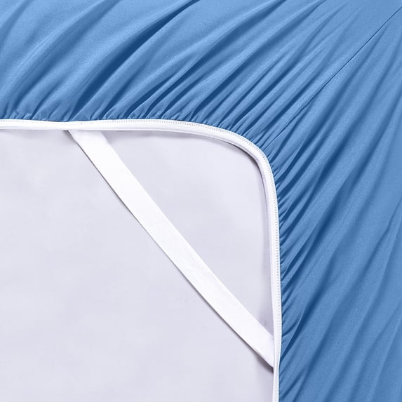 Bibb Home 2000 Count 6-Piece Rayon from Bamboo Sheet Set - Ocean Blue - Twin XL