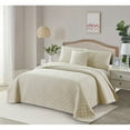 thumbnail image 1 of Bibb Home 4 Piece Solid Quilt Set with Cushion, 1 of 1