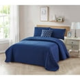 thumbnail image 1 of Bibb Home 4 Piece Solid Quilt Set with Cushion, 1 of 5