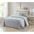 thumbnail image 1 of Bibb Home 4 Piece Solid Quilt Set with Cushion, 1 of 5