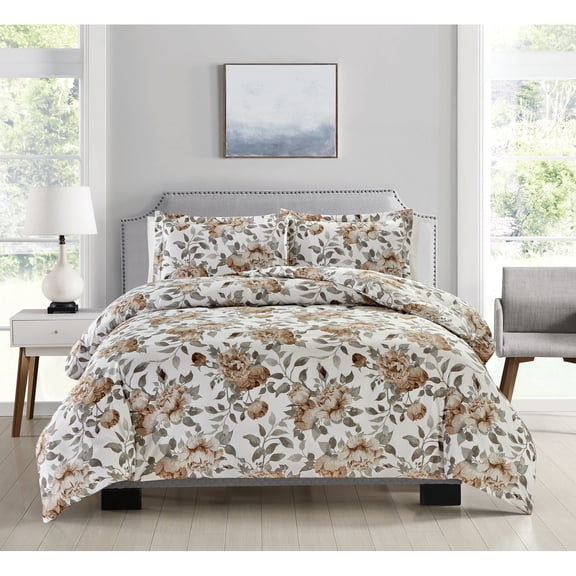 Bibb Home 4 pc Duvet & Down Alternative Comforter Set