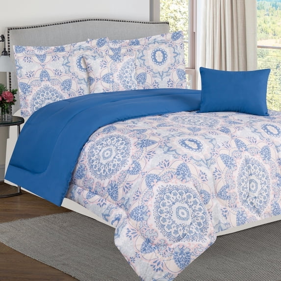 Bibb Home 5 Piece Comforter Set with Decorative Pillows