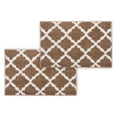 thumbnail image 1 of Bibb Home 5044 1-2 Pack Trellis Micro Shag Bath Rugs, 1 of 3