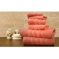 thumbnail image 1 of Bibb Home 6 Piece Egyptian Cotton Towel Set - 12 Colors - Popcorn Coral, 1 of 2