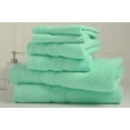 thumbnail image 1 of Bibb Home 6-Piece Zero Twist Cotton Towel Set - 6 Colors - Aqua, 1 of 2
