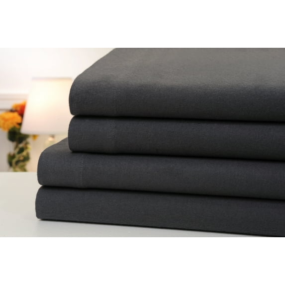 Bibb Home Extra Soft Deep Pocket Solid Flannel Sheet Set - 6 Colors