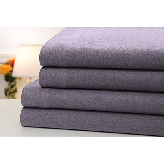 Bibb Home Solid Flannel 4 Piece Sheet Set