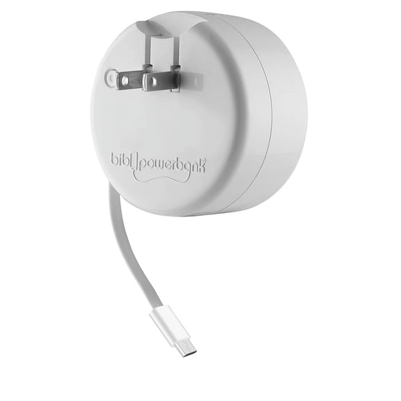 Bibicord Micro 3-in-1 Retractable Charger for Smart Phones, Cameras & Devices – 2500 mAh Power Bank Not for IPhone)