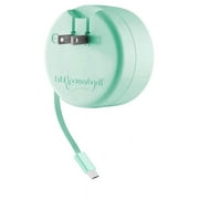 Bibicord Portable Wall Charger with Universal Micro Retractable Cable & 2500 mAh Battery (Provide 50% Coverage) 3-in-One Accessory