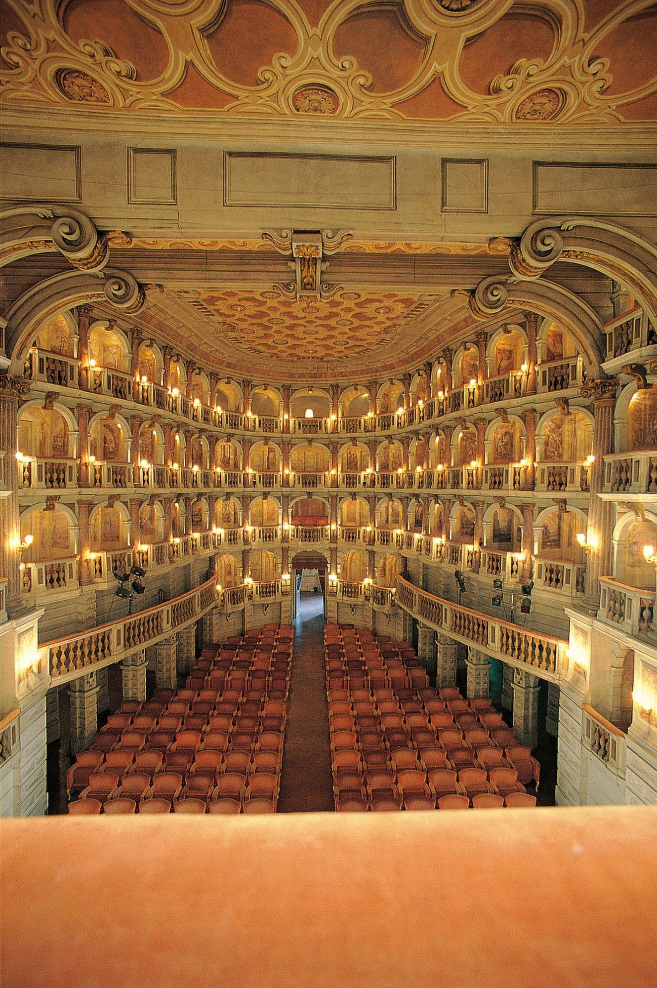 Bibiena Theater Known As The Scientifico Canvas Art - (24 x 36)