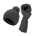 thumbnail image 1 of Bibifish 2 PCS Scarf Hat Sets For Women Beanie Hat And Scarf Comfy Cold Weather Outdoor Winproof Warm 2 Piece Knittd Sets For Ladies, 1 of 6