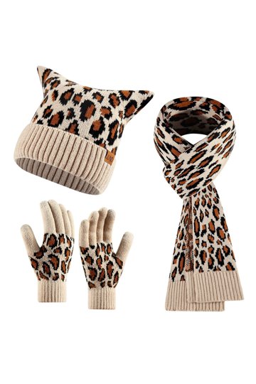 Leopard Hat And Scarf display picture 1