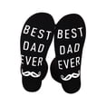 thumbnail image 1 of Bibifish Funny Socks For Men Novelty Mid Calf Socks For Dad With Letter Print Grips Bottom Funny Above Ankle Fathers Middle Cube Socks, 1 of 8