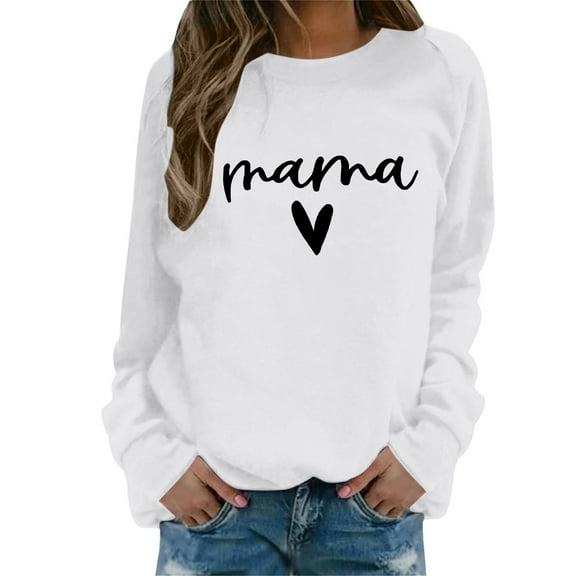 Bibifish Graphic Sweatshirts For Women Fall Winter Crewneck Long Sleeve Sweatshirts Cozy Oversized Streetwear Letter Print Pullover Tops
