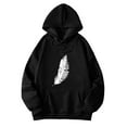 thumbnail image 1 of Bibifish Hoodies For Women Graphic Print Hoodies Fall Winter Casual Hoodies Long Sleeve Oversized Pullover Tops With Pocket, 1 of 3