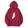 thumbnail image 1 of Bibifish Hoodies For Women Graphic Print Hoodies Fall Winter Casual Hoodies Long Sleeve Oversized Pullover Tops With Pocket, 1 of 3