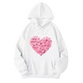 thumbnail image 1 of Bibifish Hoodies For Women Heart Graphic Print Hoodies Fall Winter Casual Hoodies Long Sleeve Oversized Pullovers With Pocket, 1 of 3