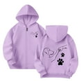 thumbnail image 1 of Bibifish Kids Hoodies Dog High-Five Graphic Print Full-Zip Lined Hoodie Jackets Soft Warm Oversized Fit Outdoor Walks Cute Hoodies, 1 of 4