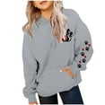 thumbnail image 1 of Bibifish Kids Hoodies Dog Paw And Heart Graphic Print Fleece Lined Hoodies Drawstring Hood Cozy Relaxed Fit Casual Pet Cute Trendy Hoodies, 1 of 3