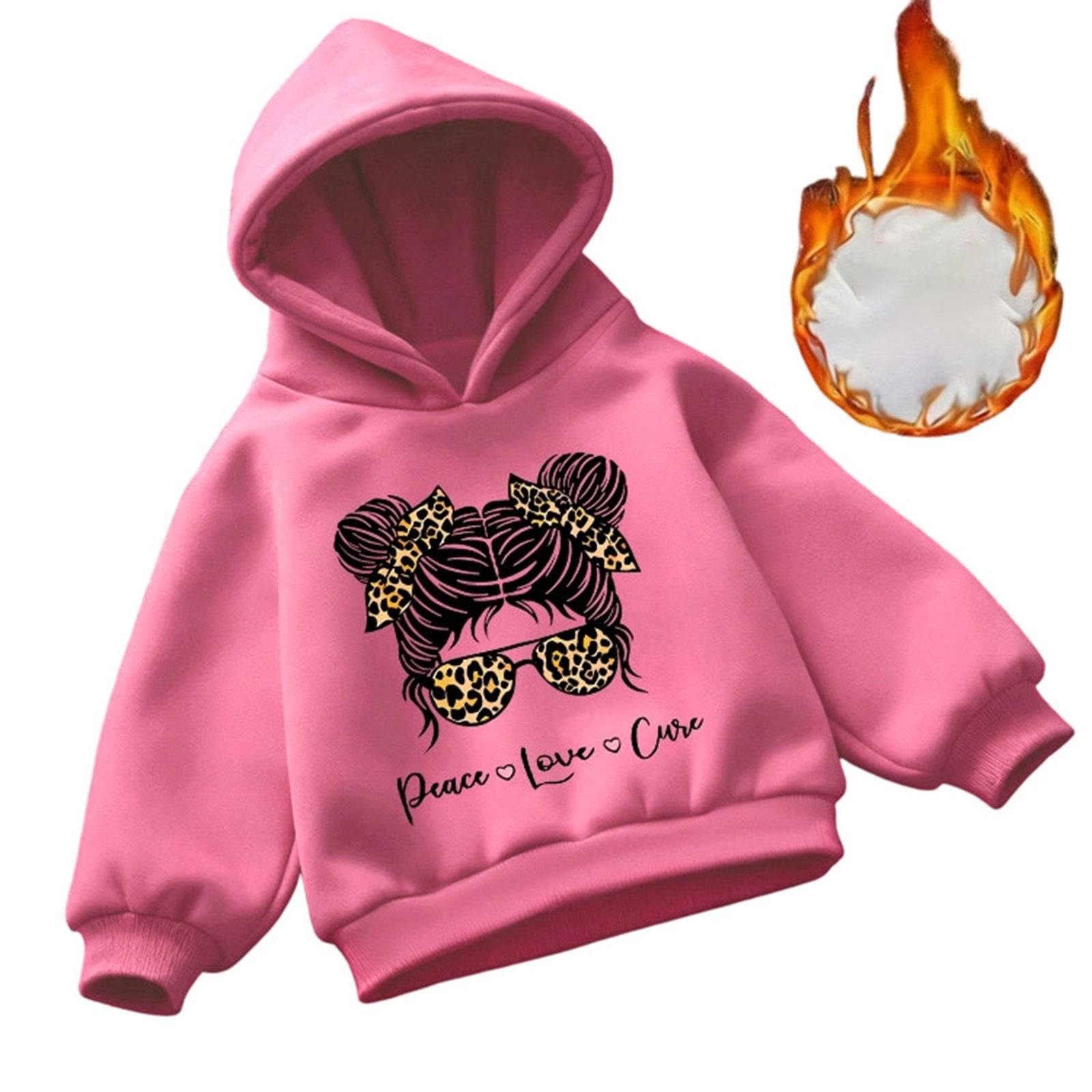 Girls Printed Hooded Sweatshirt
