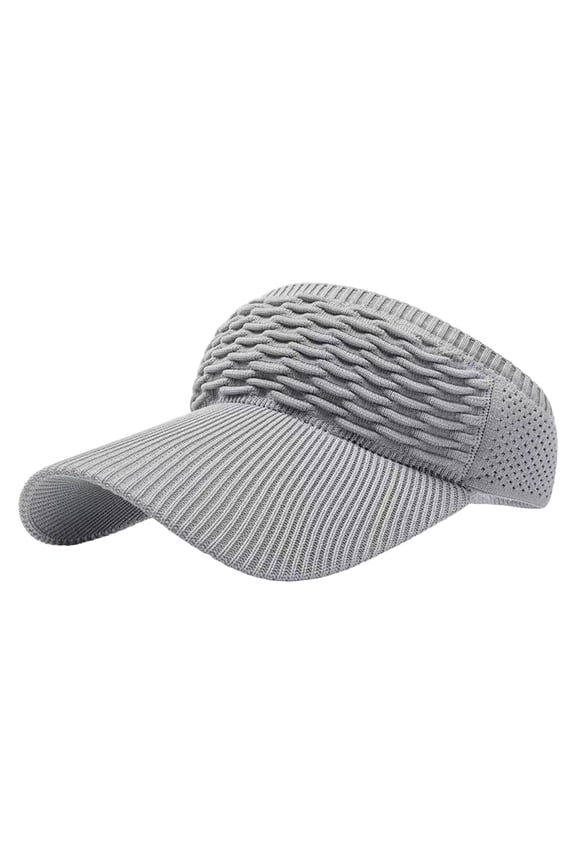 Lightweight Breathable Sun Visor, Womens Knit Visor Hat With Wide Brim, Adjustable For Outdoor Sports