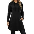 thumbnail image 1 of Bibifish Long Hoodies For Women Drawstring Tunic Long Sleeve Hooded sweatshirts Fall Winter Warm Sports Loungewear Hoodie Dress With Pocket, 1 of 6