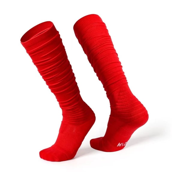 Bibifish Men's Athletic Knee High Socks Extra Long Slouchy Cotton ...
