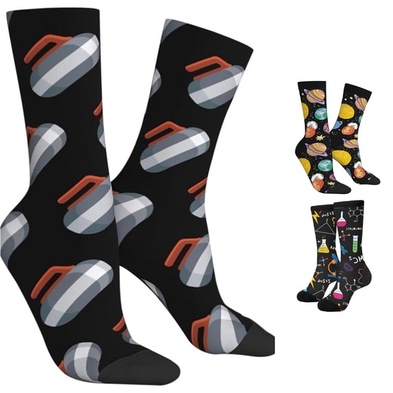 Bibifish Men's Women's Crew Socks All-Over Print Mid Crew Socks Soft ...