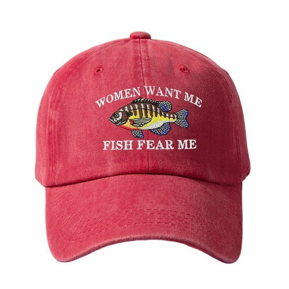 Bibifish Mens And Womens Black Vintage Baseball Cap Colorful Fish Letter Embroidery Detail Cap Casual Adjustable Outdoor & Fishing Sun Protection Cap