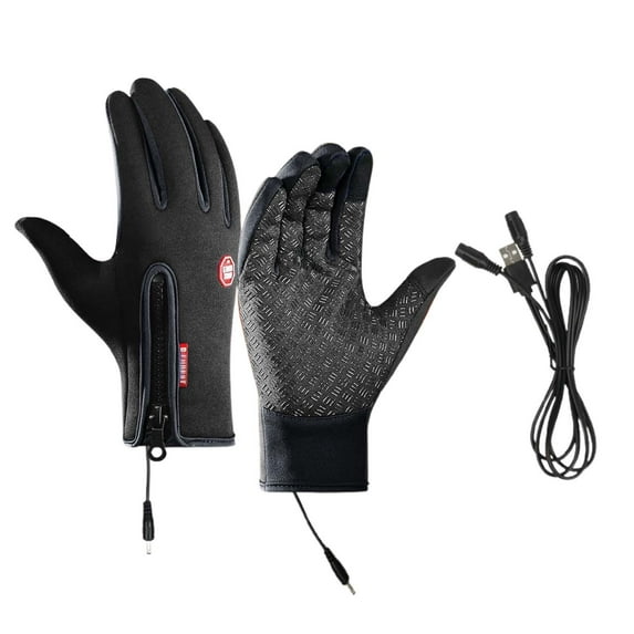 Bibifish Mens And Womens Heated Gloves Winter Warm USB Heated Gloves Solid Color Comfy Outdoor Workout Hiking Gloves For Adult